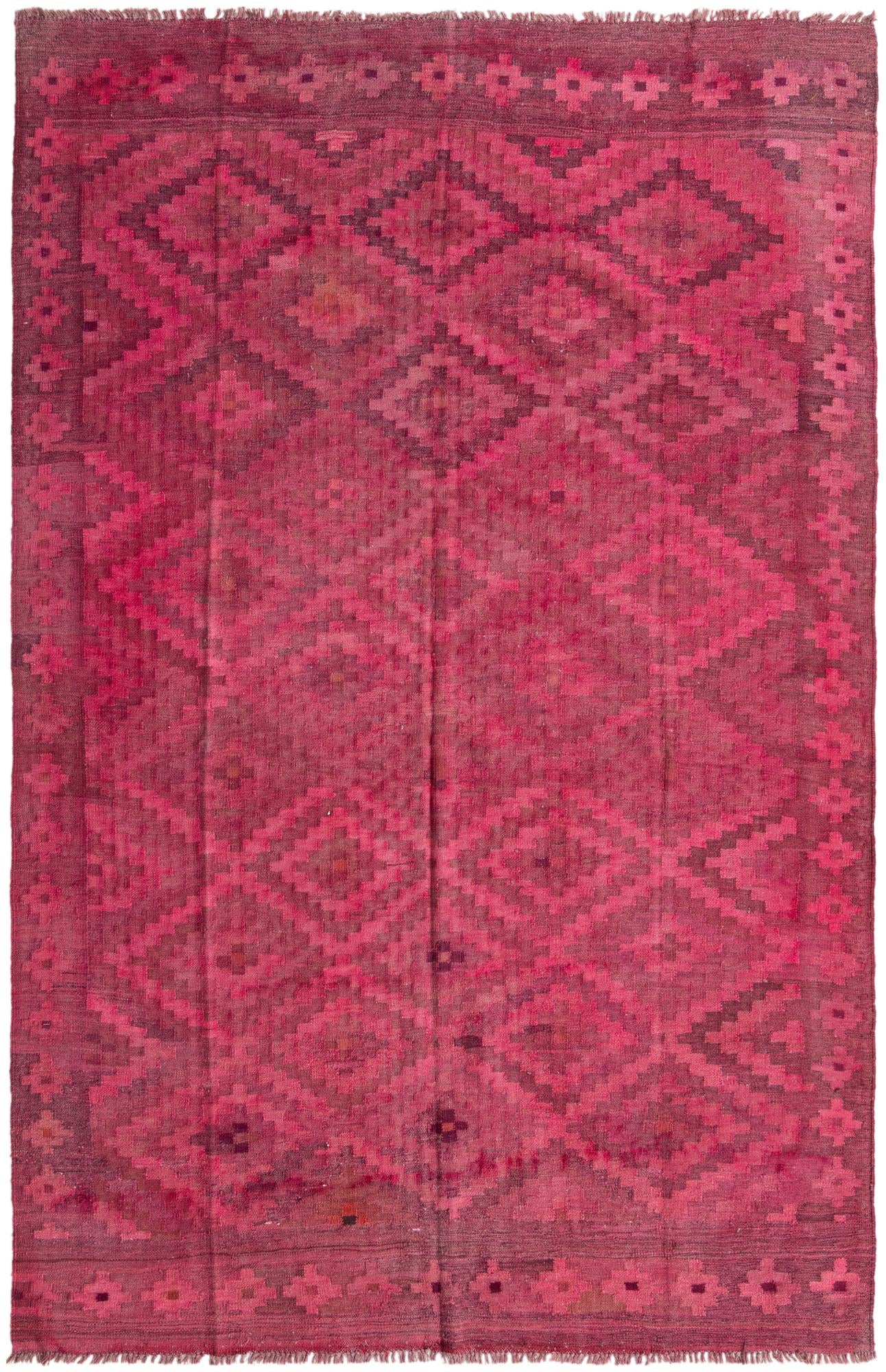 6' 2 x 9' 6 Hand Woven Kilim Modern Wool Rug