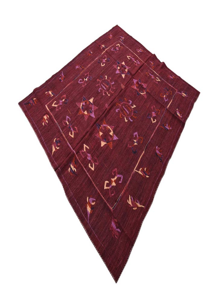 Detail image of 5' 9 x 6' 10  Hand Woven Kilim Suzani Wool Rug