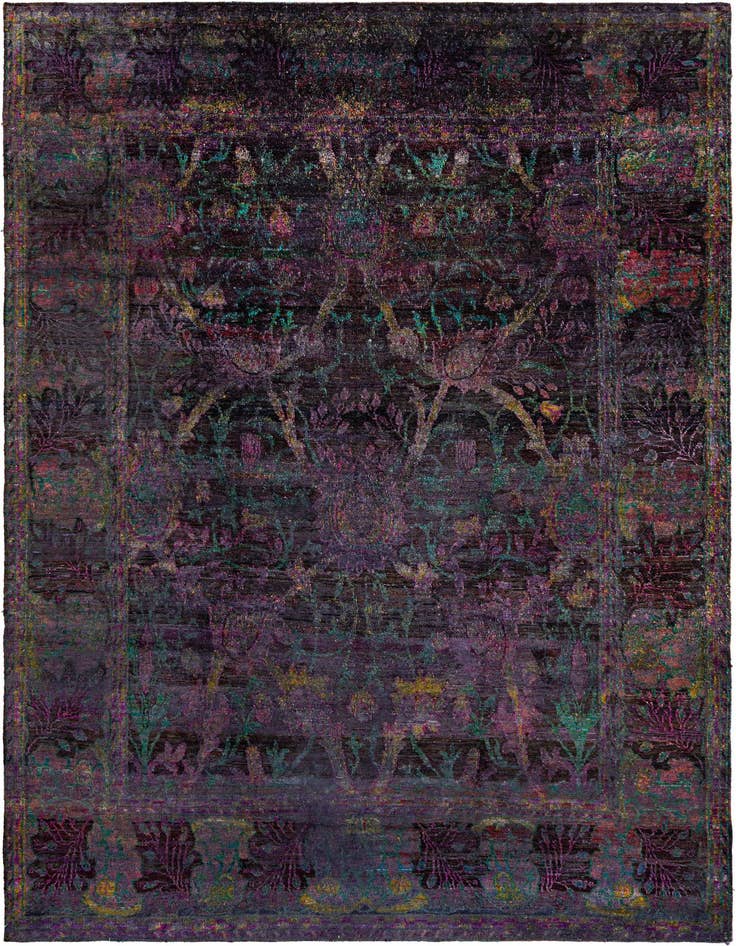 Detail image of 7' 11 x 11' 3 Hand Knotted Kundan Rug
