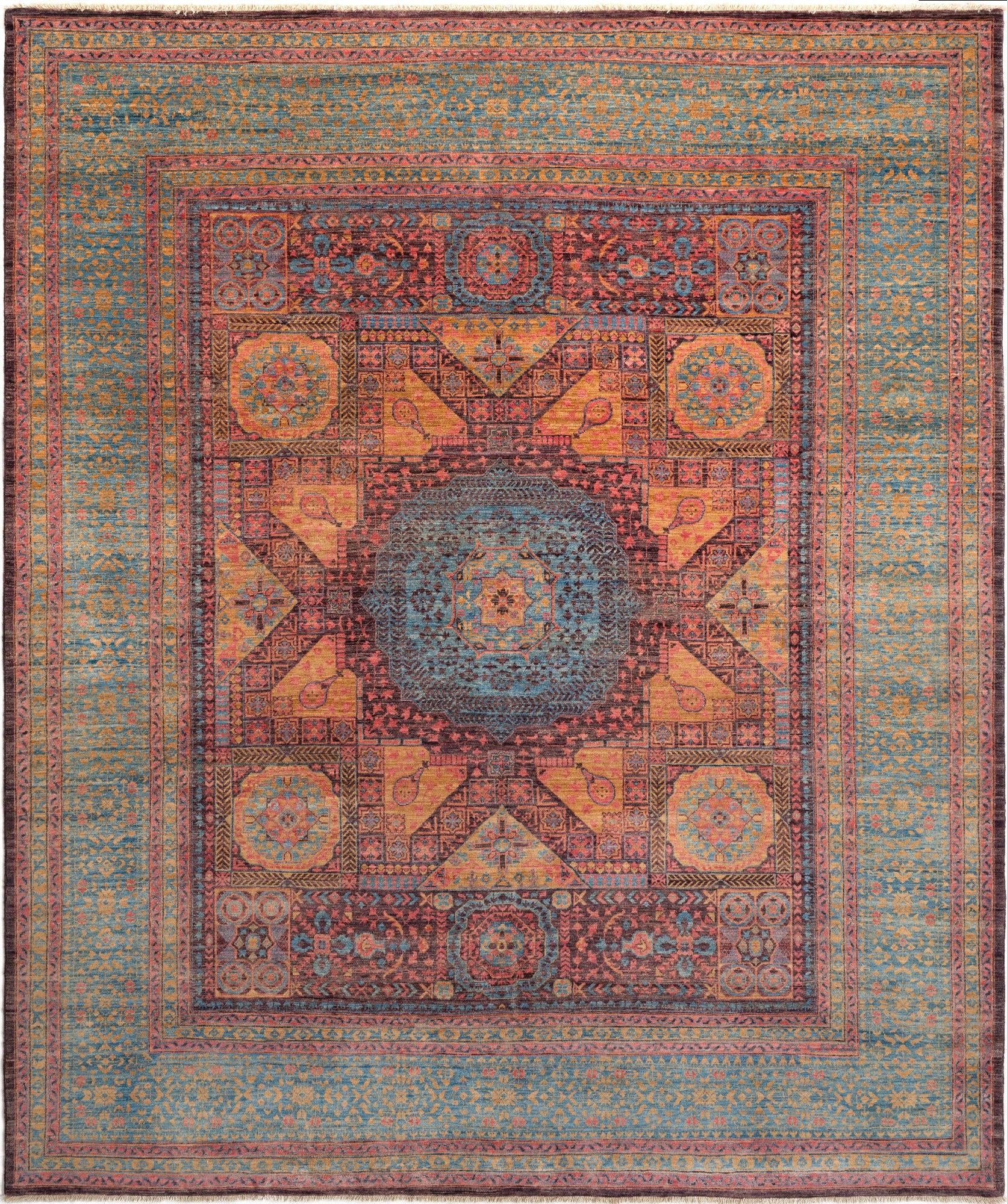 8' 2 x 9' 9 Hand Knotted Mamluk Rug