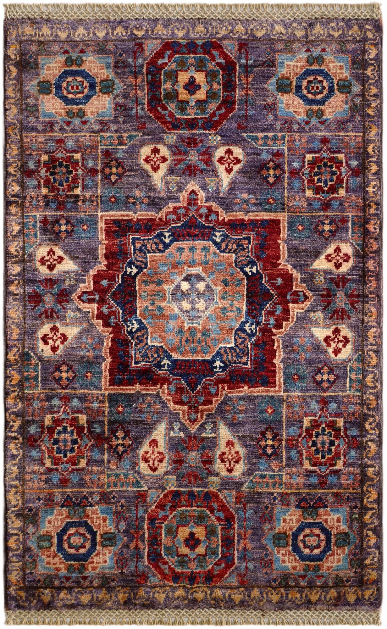 2' x 3' 2 Hand Knotted Mamluk Ziegler Rug