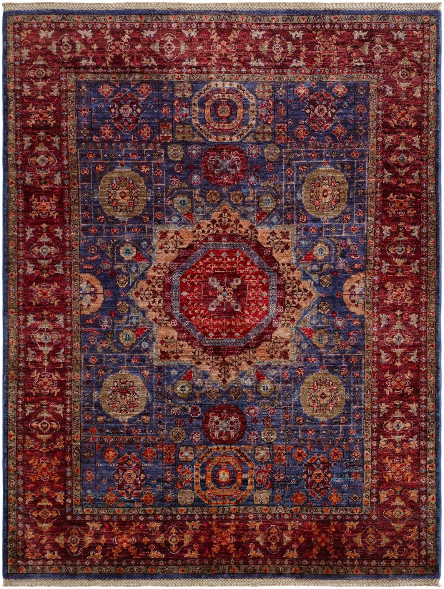 5' 1 x 6' 8 Hand Knotted Mamluk Ziegler Rug
