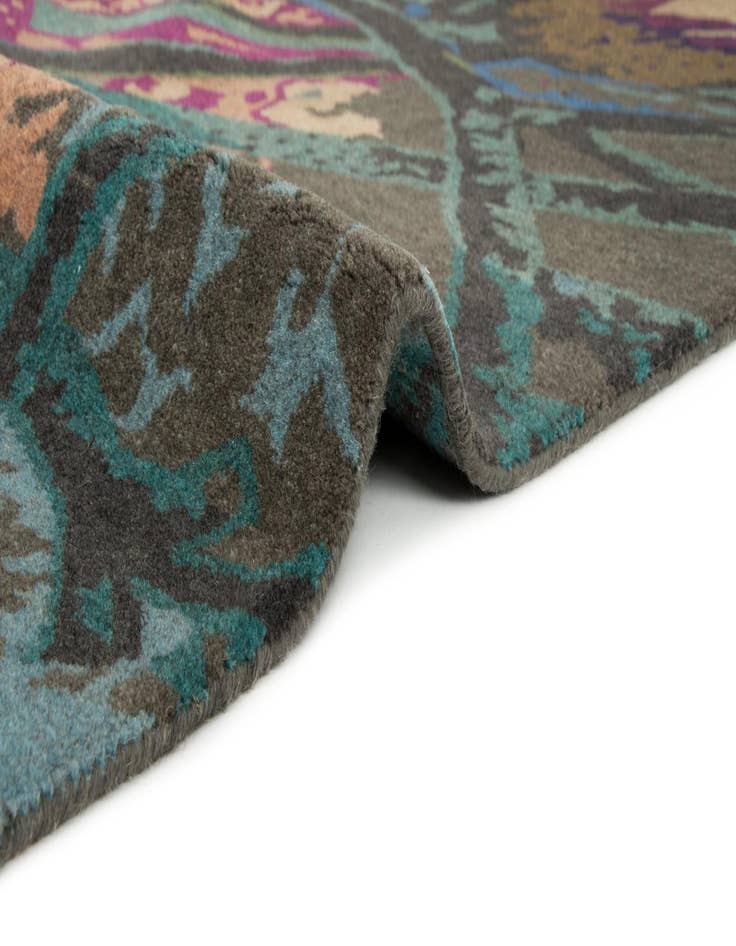 Detail image of 8' x 9' 11  Hand Knotted Modern Manshu Wool Rug