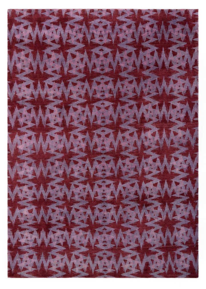 8' x 9' 11 Hand Knotted Modern Manshu Wool Rug