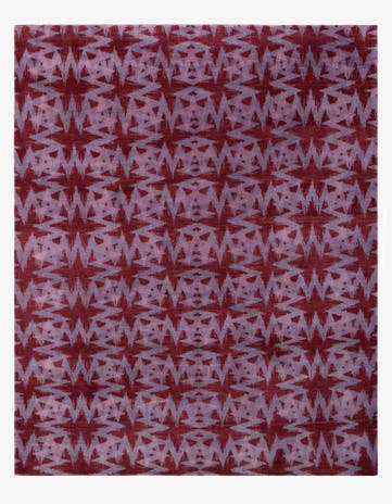 8' x 9' 11 Hand Knotted Modern Manshu Wool Rug