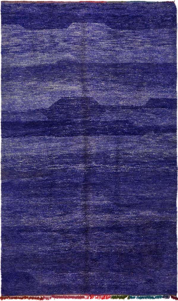 6' x 10' 8 Hand Knotted Moroccan Wool Rug