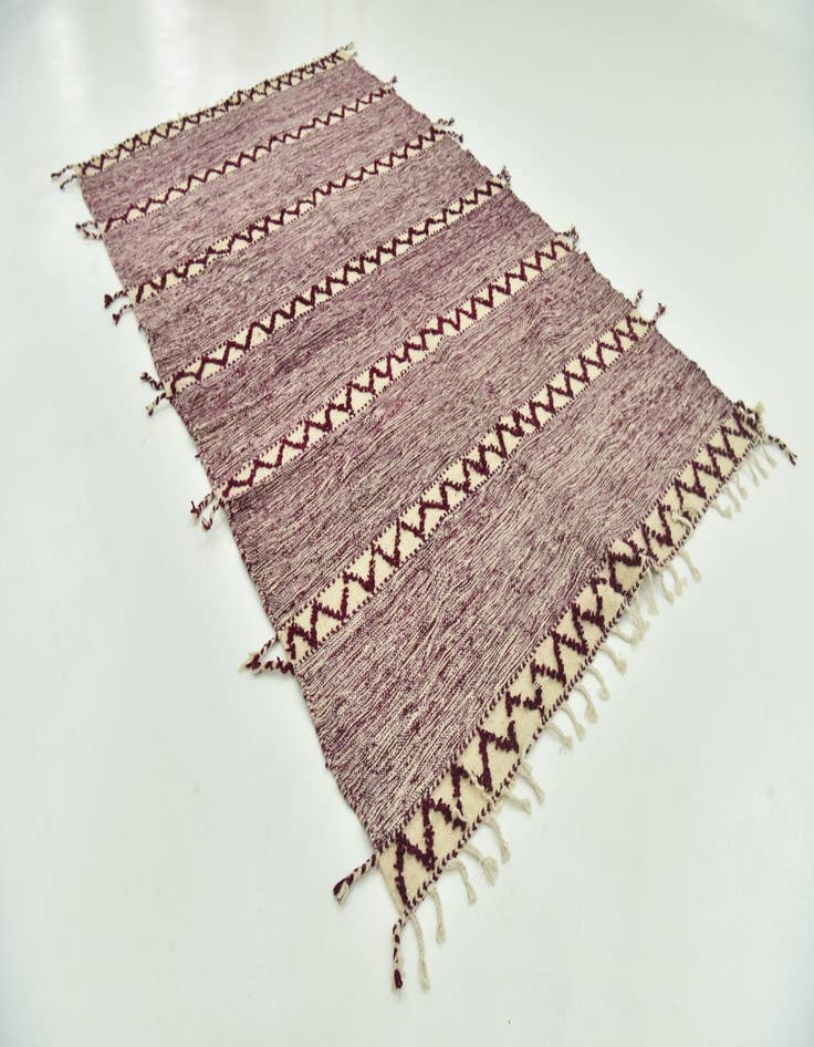 Detail image of 6' 2 x 10'  Hand Knotted Moroccan Wool Rug