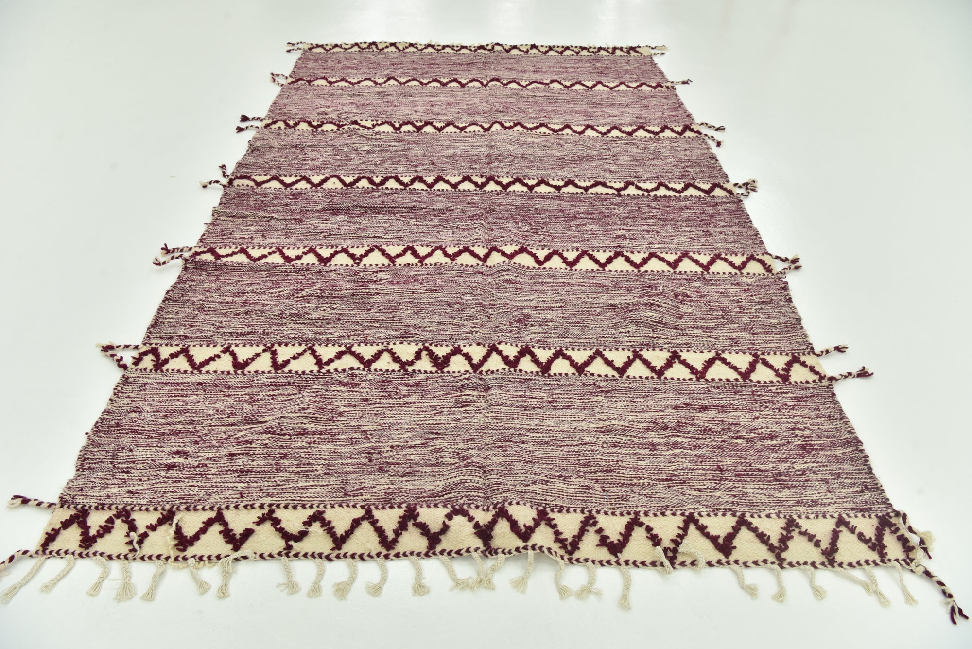 6' 2 x 10' Hand Knotted Moroccan Wool Rug