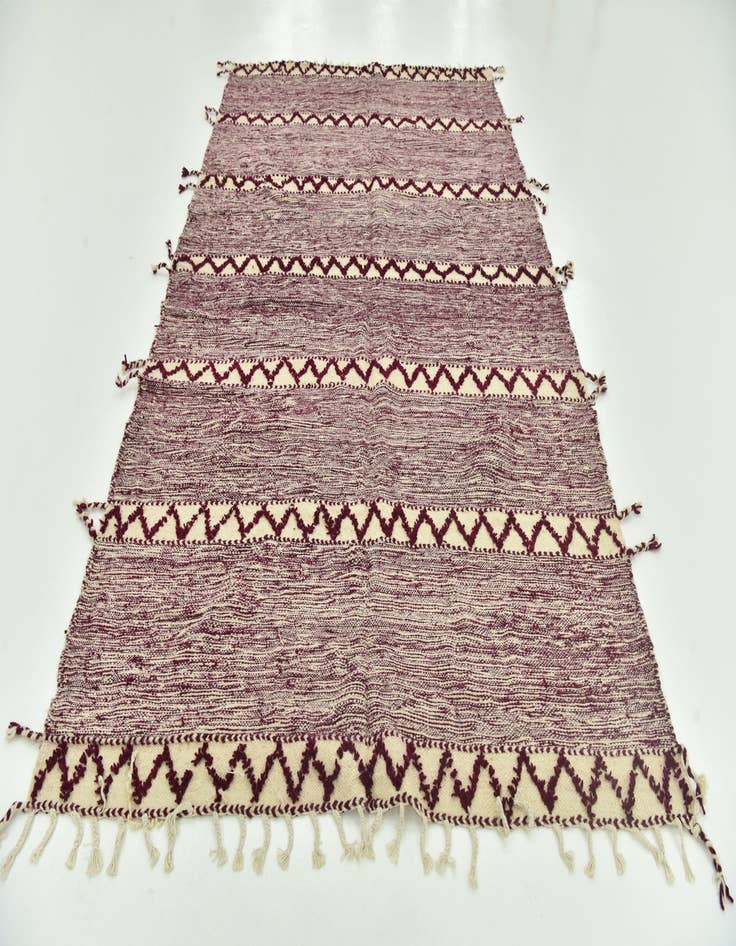 Detail image of 6' 2 x 10'  Hand Knotted Moroccan Wool Rug