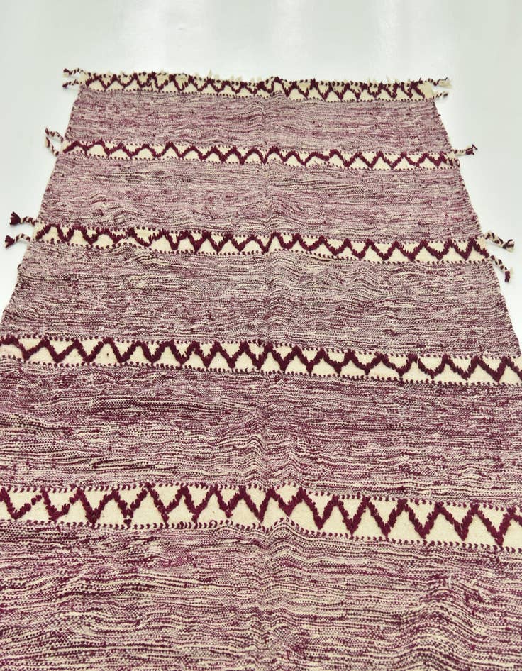 Detail image of 6' 2 x 10'  Hand Knotted Moroccan Wool Rug