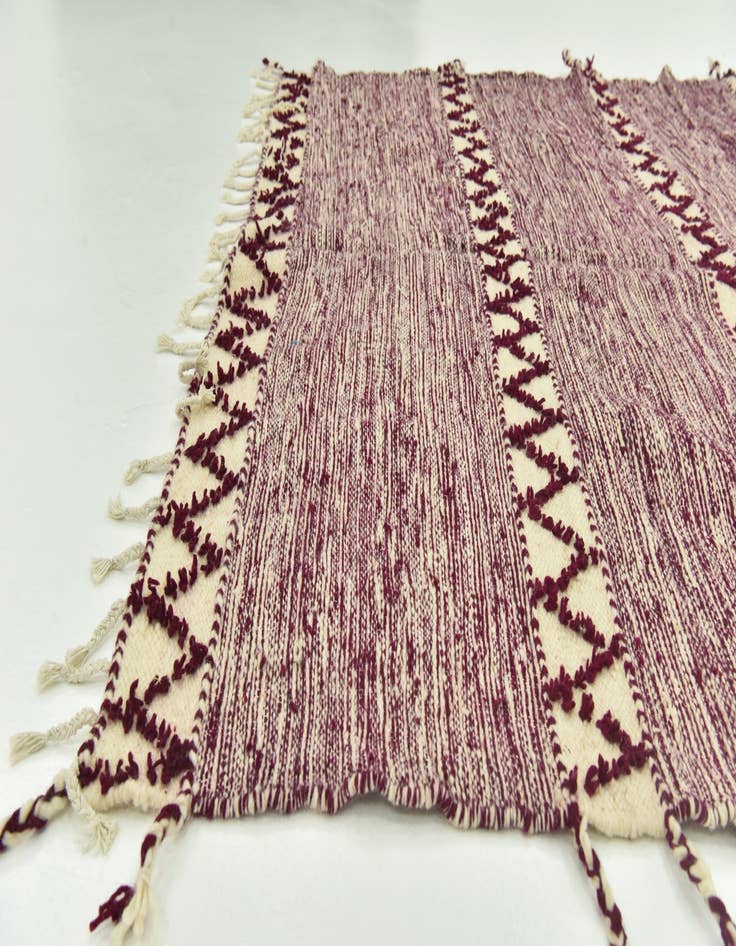 Detail image of 6' 2 x 10'  Hand Knotted Moroccan Wool Rug