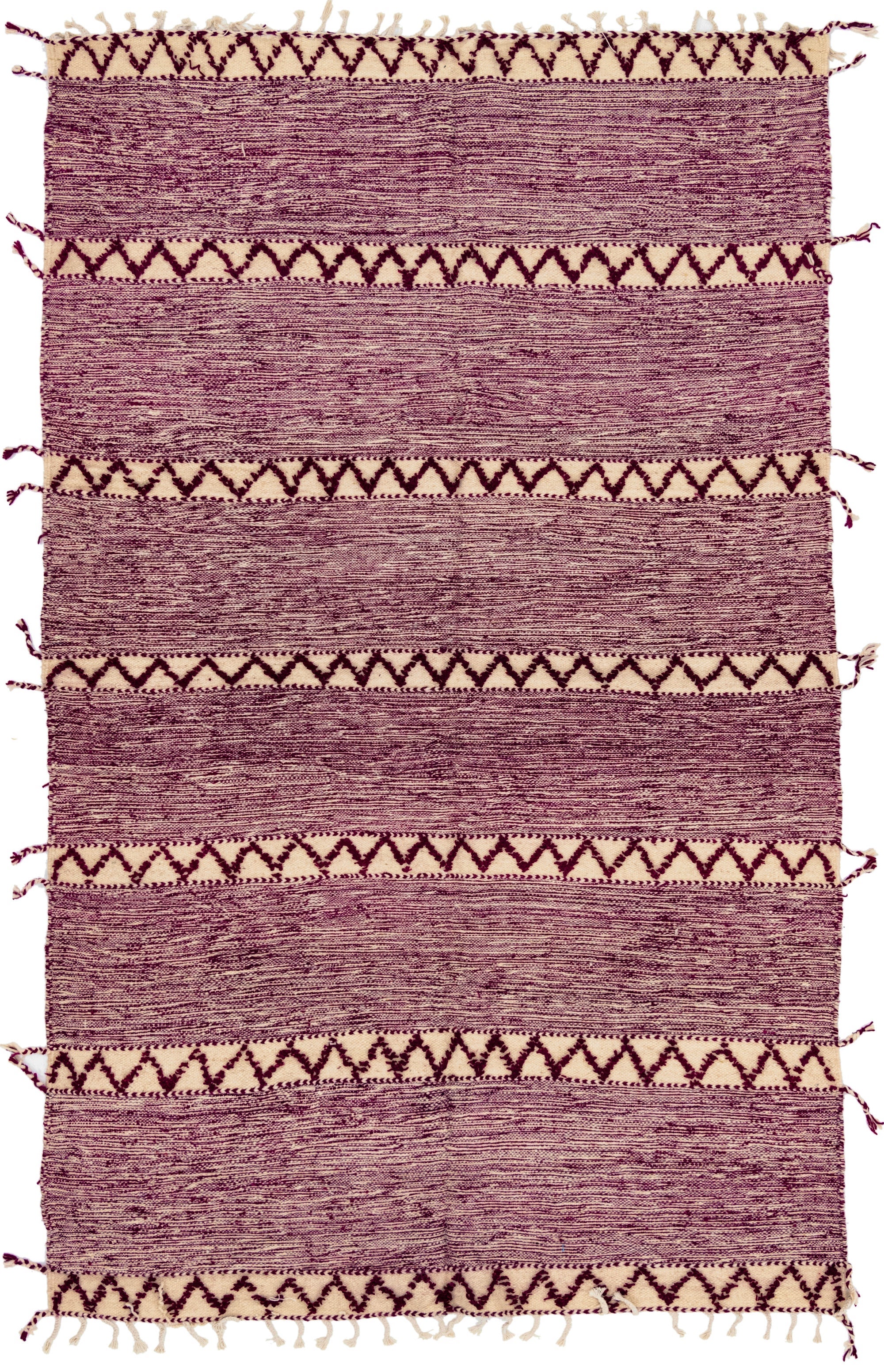 6' 2 x 10' Hand Knotted Moroccan Wool Rug