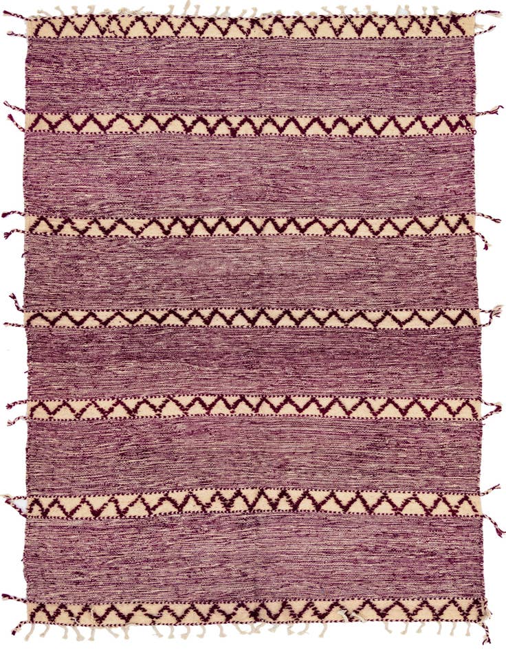 Detail image of 6' 2 x 10' Hand Knotted Moroccan Wool Rug