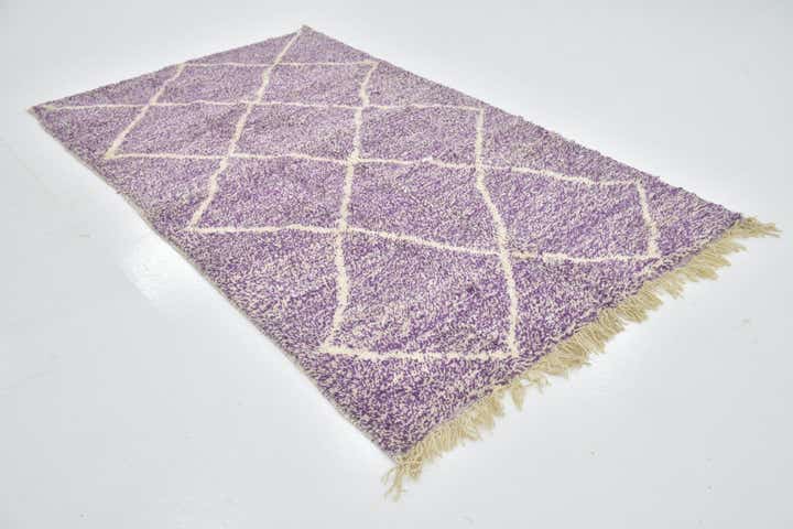 4' 10 x 8' 4 Hand Knotted Moroccan Wool Rug