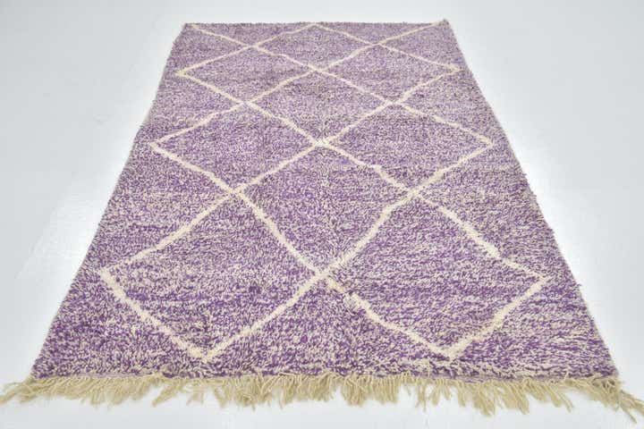 4' 10 x 8' 4 Hand Knotted Moroccan Wool Rug