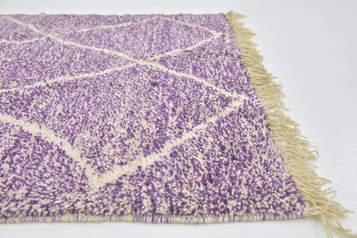 Detail image of 4' 10 x 8' 4 Hand Knotted Moroccan Wool Rug