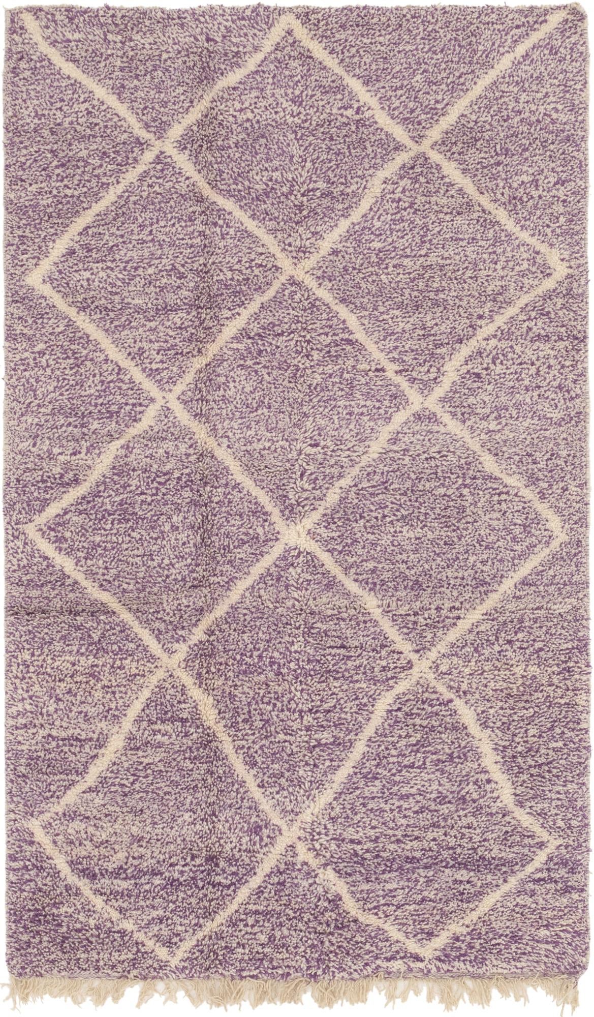 4' 10 x 8' 4 Hand Knotted Moroccan Wool Rug
