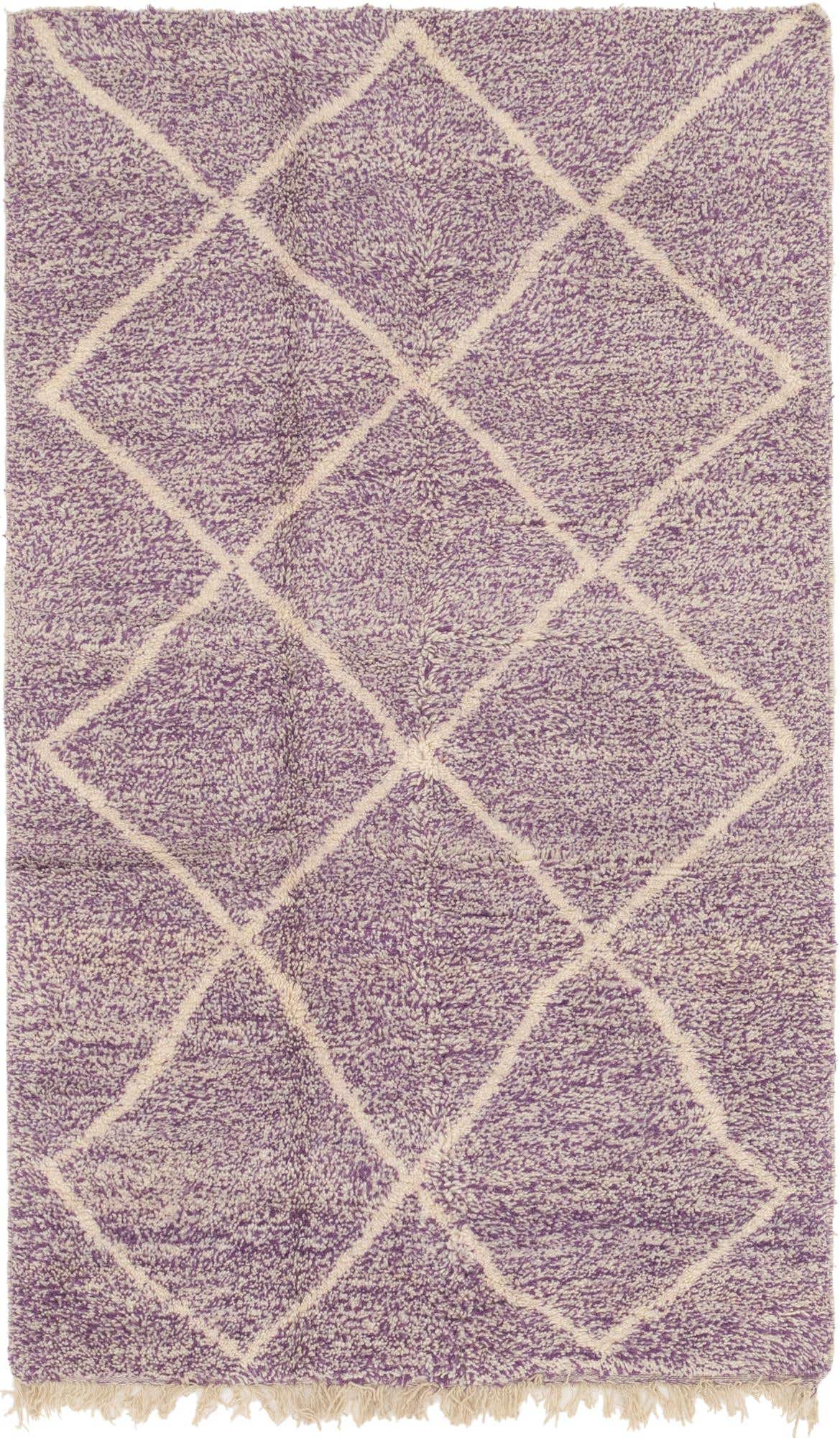 4' 10 x 8' 4 Hand Knotted Moroccan Wool Rug