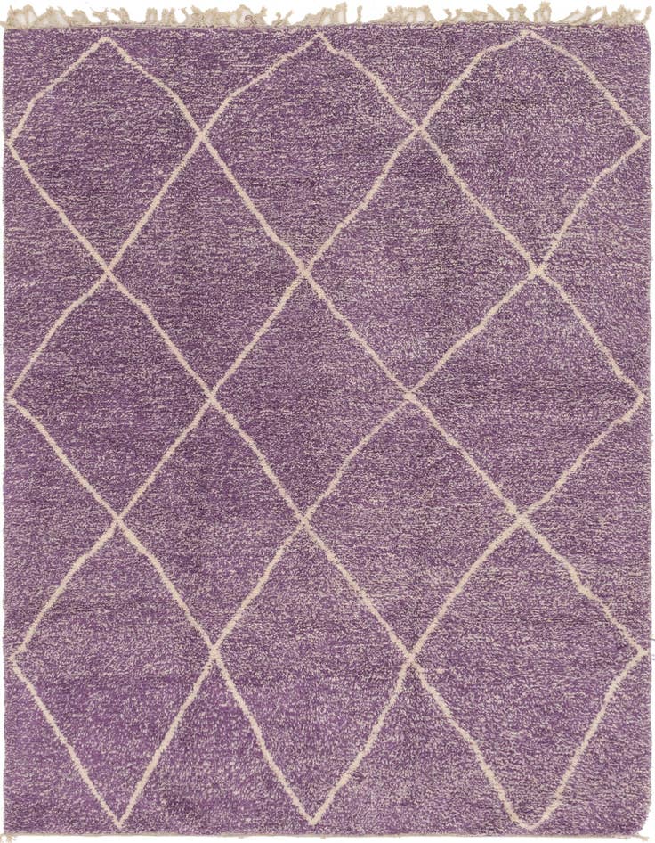 Detail image of 7' x 9' 8 Hand Knotted Moroccan Wool Rug