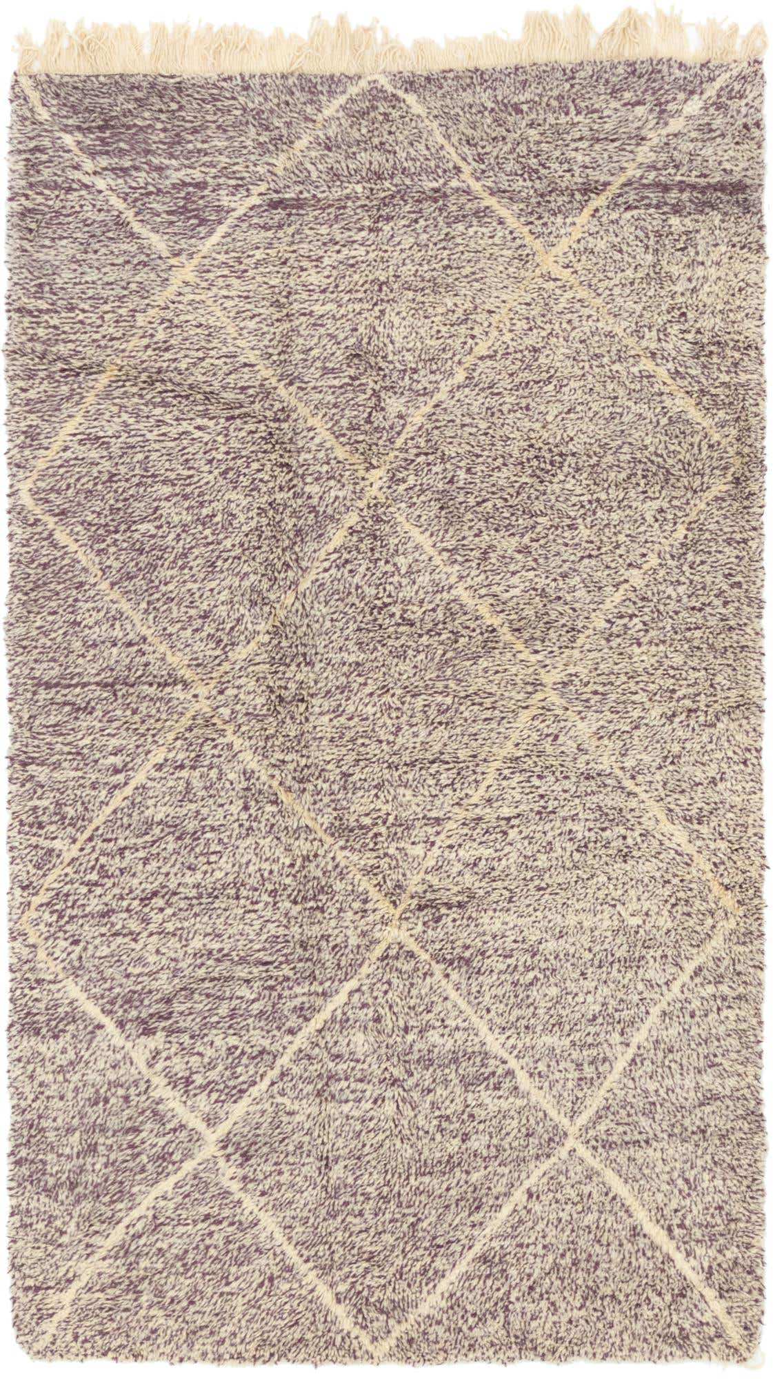 4' 10 x 8' 9 Hand Knotted Moroccan Wool Rug