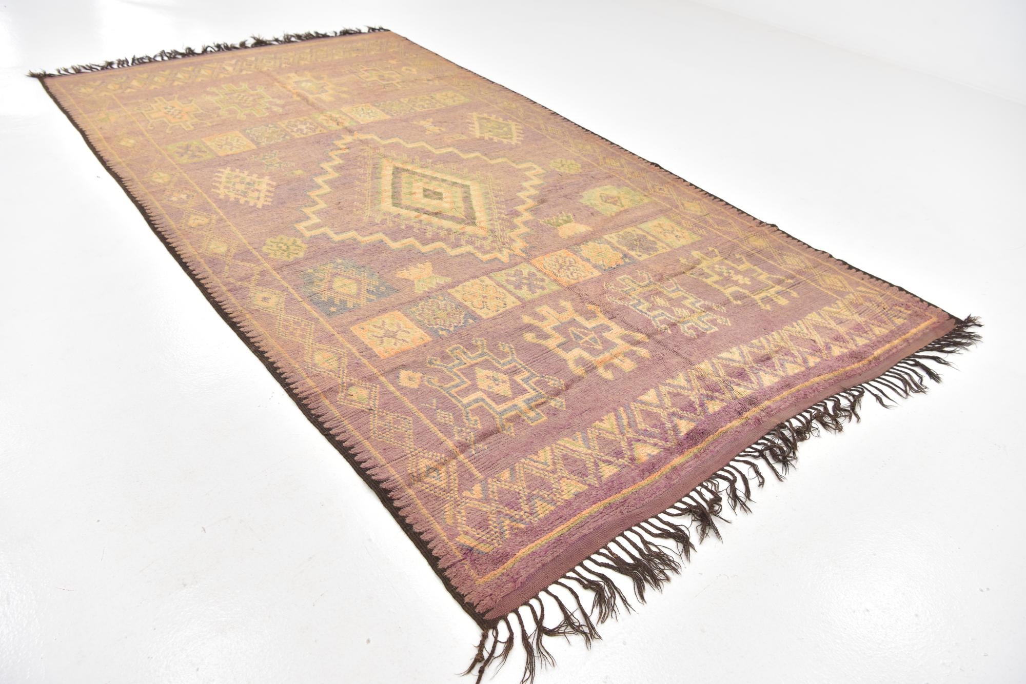 6' 3 x 11' 4 Hand Knotted Moroccan Wool Rug