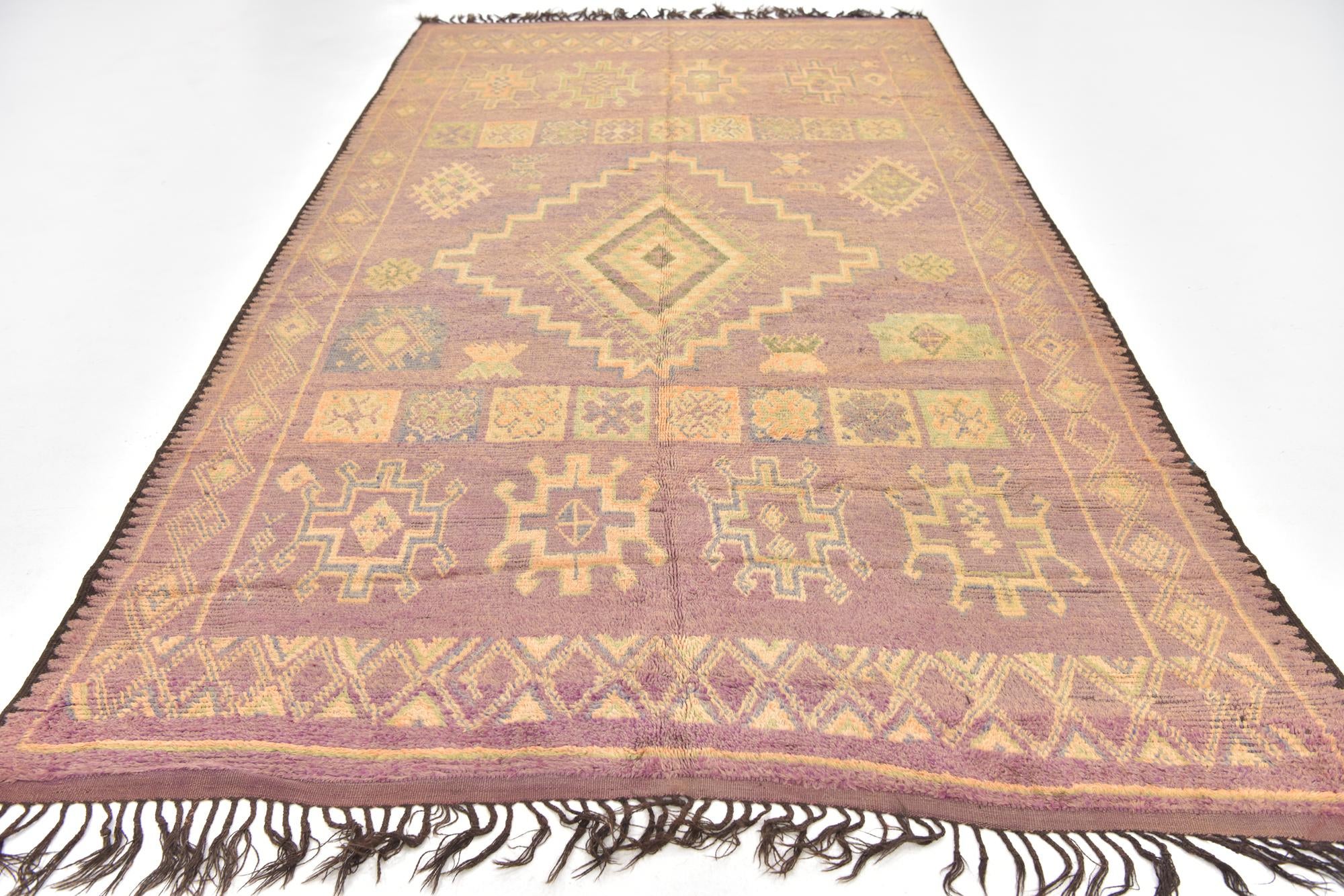 6' 3 x 11' 4 Hand Knotted Moroccan Wool Rug