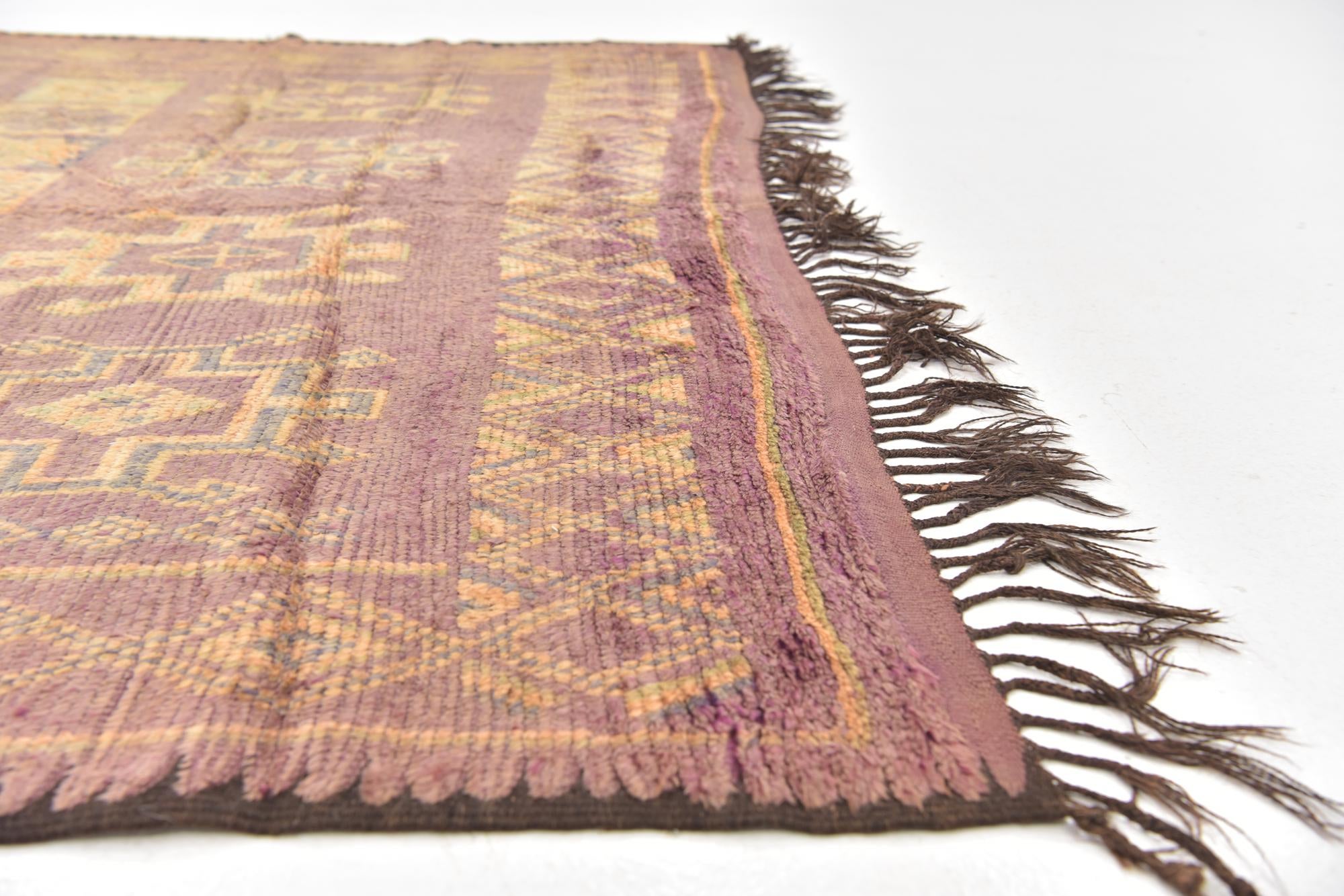 6' 3 x 11' 4 Hand Knotted Moroccan Wool Rug