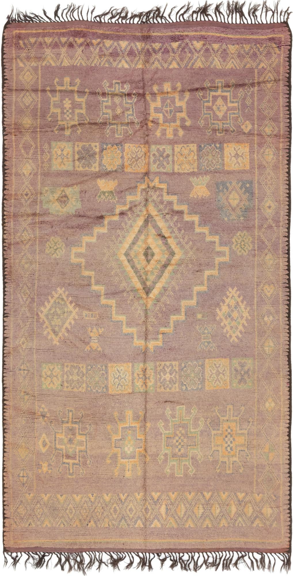 6' 3 x 11' 4 Hand Knotted Moroccan Wool Rug