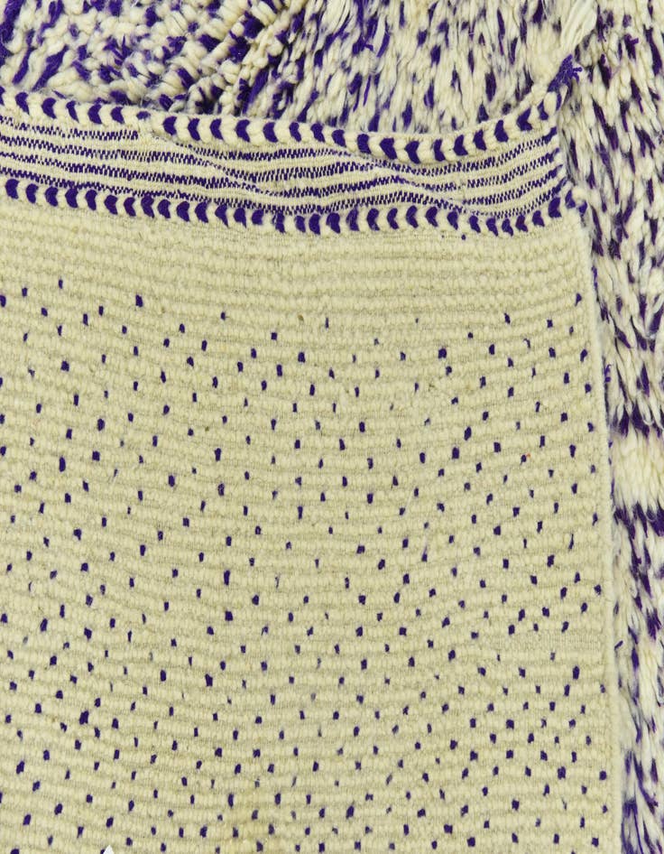 Detail image of 6' 8 x 9'  Hand Knotted Moroccan Wool Rug