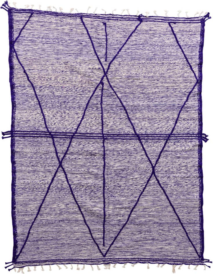 Detail image of 6' 5 x 9' 6 Hand Knotted Moroccan Wool Rug