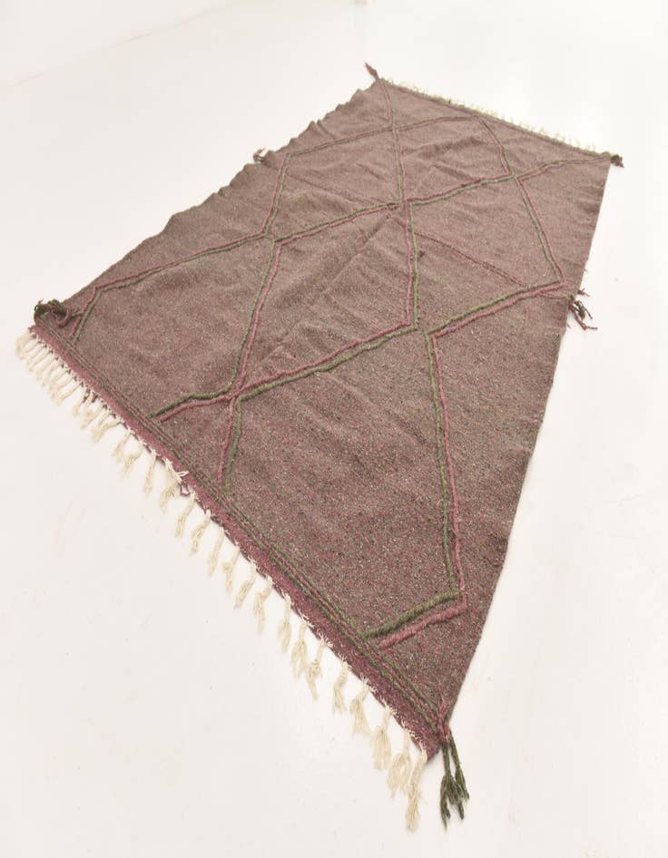 Detail image of 6' 5 x 10' 2  Hand Knotted Moroccan Wool Rug