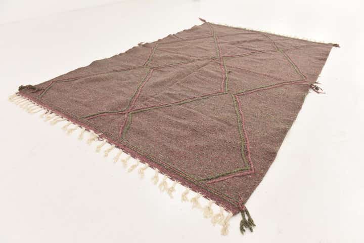 6' 5 x 10' 2 Hand Knotted Moroccan Wool Rug