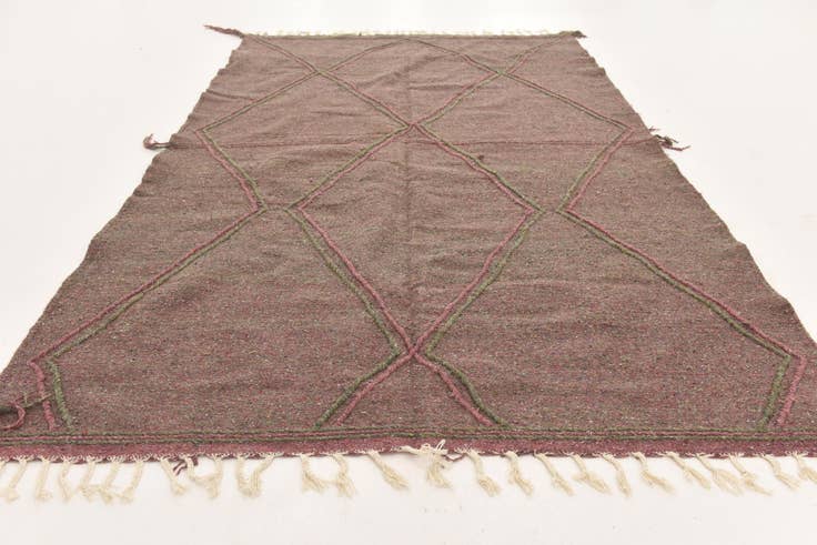 Detail image of 6' 5 x 10' 2 Hand Knotted Moroccan Wool Rug