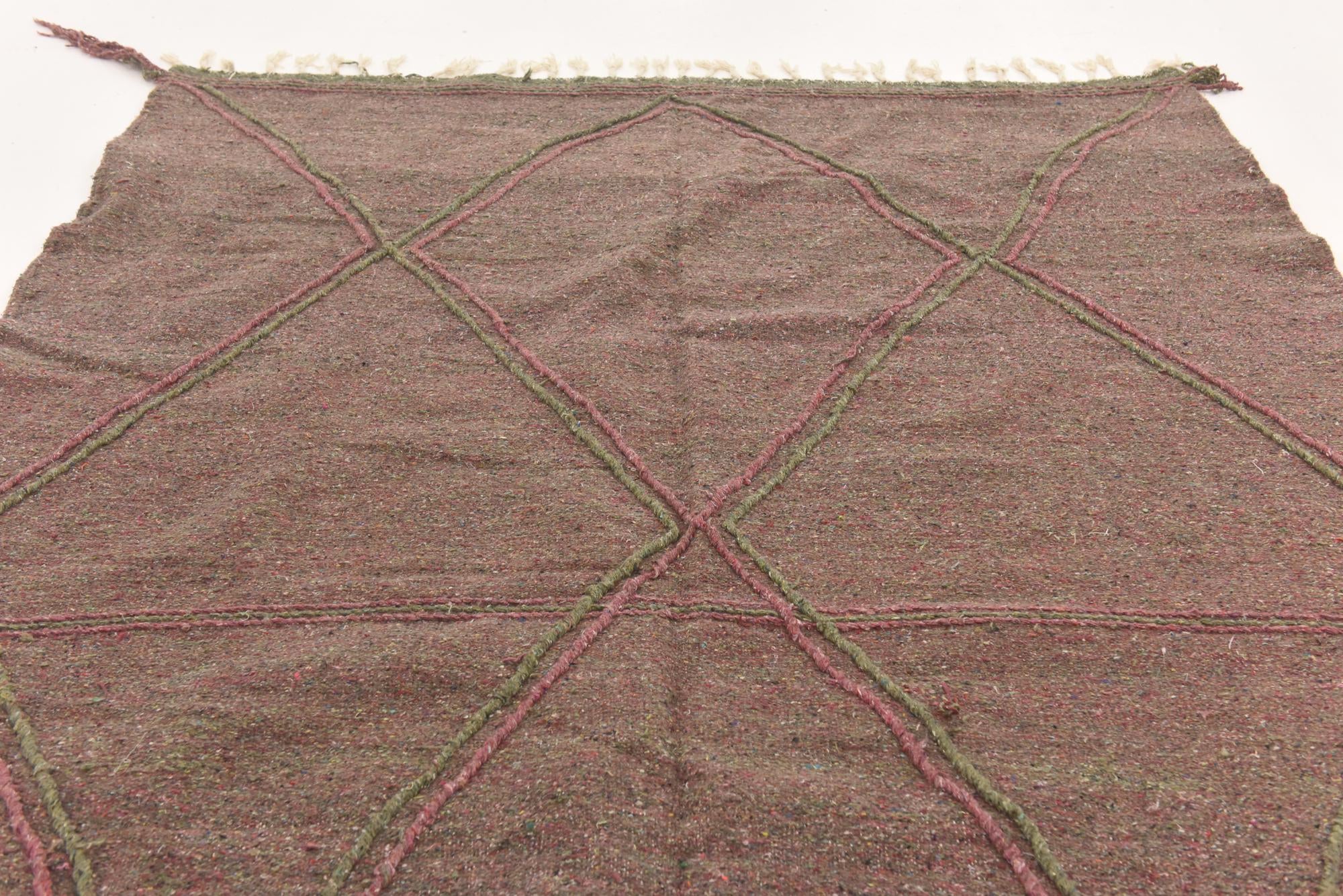 6' 5 x 10' 2 Hand Knotted Moroccan Wool Rug