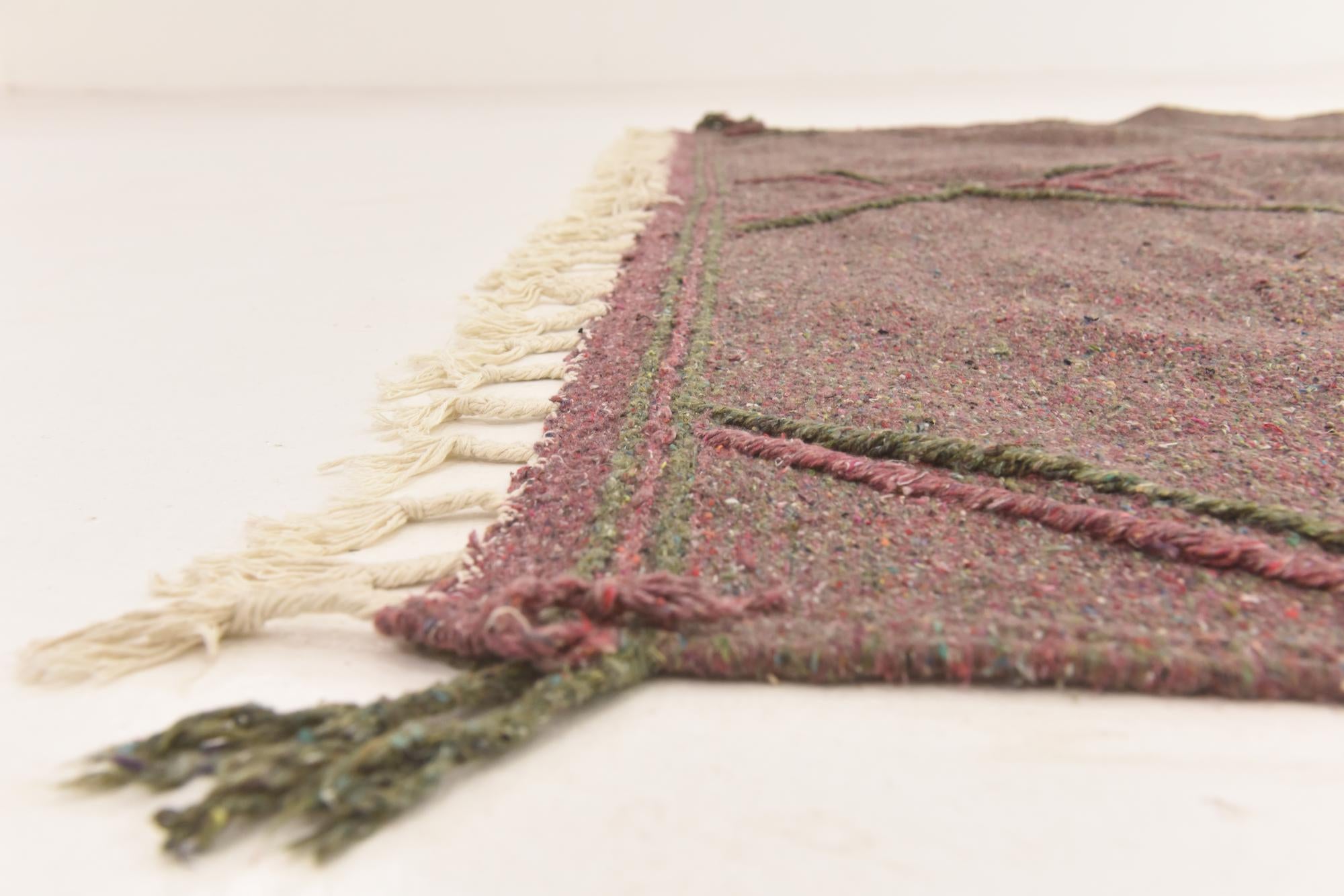 6' 5 x 10' 2 Hand Knotted Moroccan Wool Rug