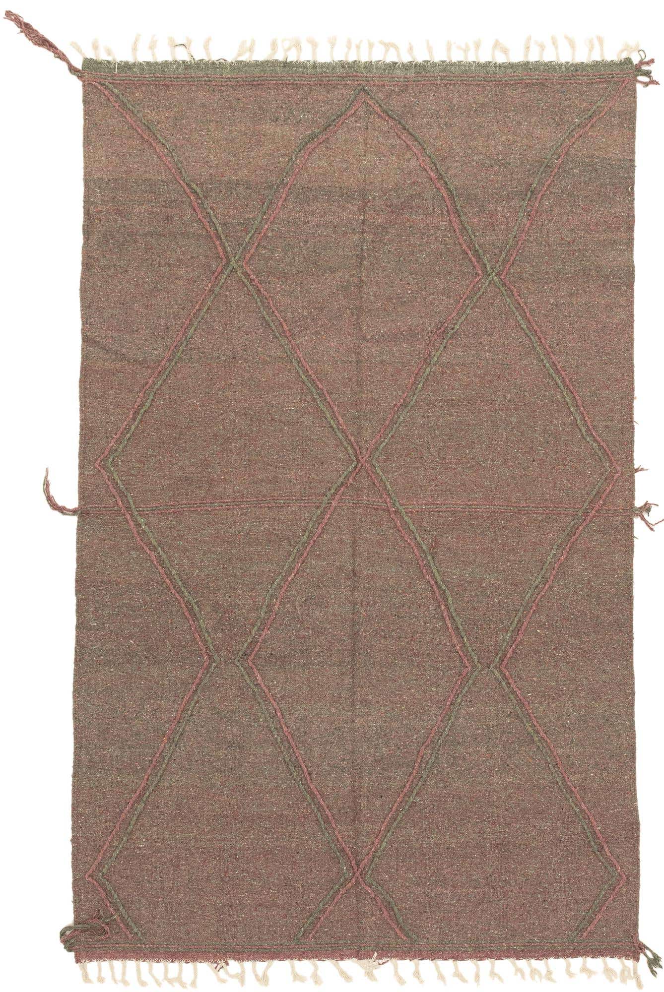 6' 5 x 10' 2 Hand Knotted Moroccan Wool Rug
