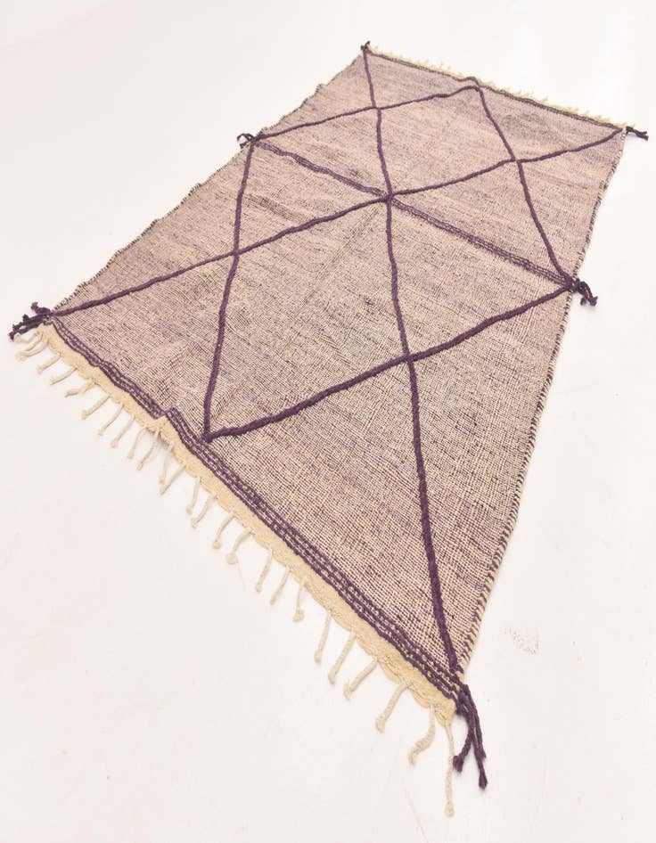 Detail image of 6' 7 x 9' 8 Hand Knotted Moroccan Wool Rug