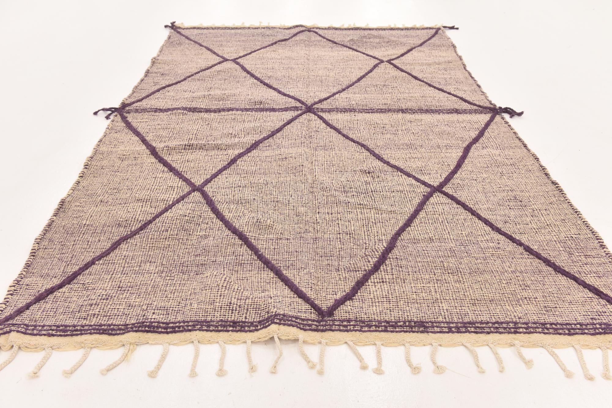 6' 7 x 9' 8 Hand Knotted Moroccan Wool Rug