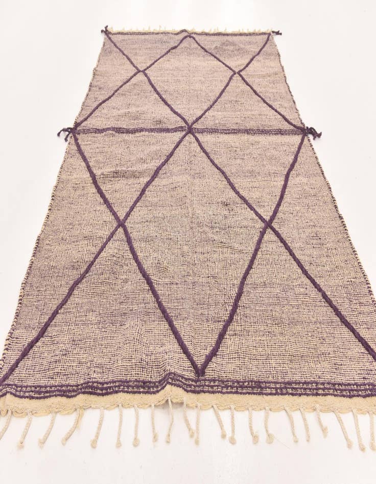 Detail image of 6' 7 x 9' 8 Hand Knotted Moroccan Wool Rug