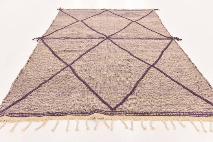 Detail image of 6' 7 x 9' 8 Hand Knotted Moroccan Wool Rug
