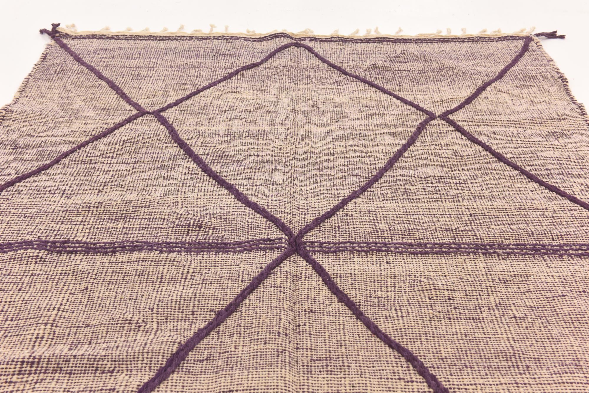 6' 7 x 9' 8 Hand Knotted Moroccan Wool Rug