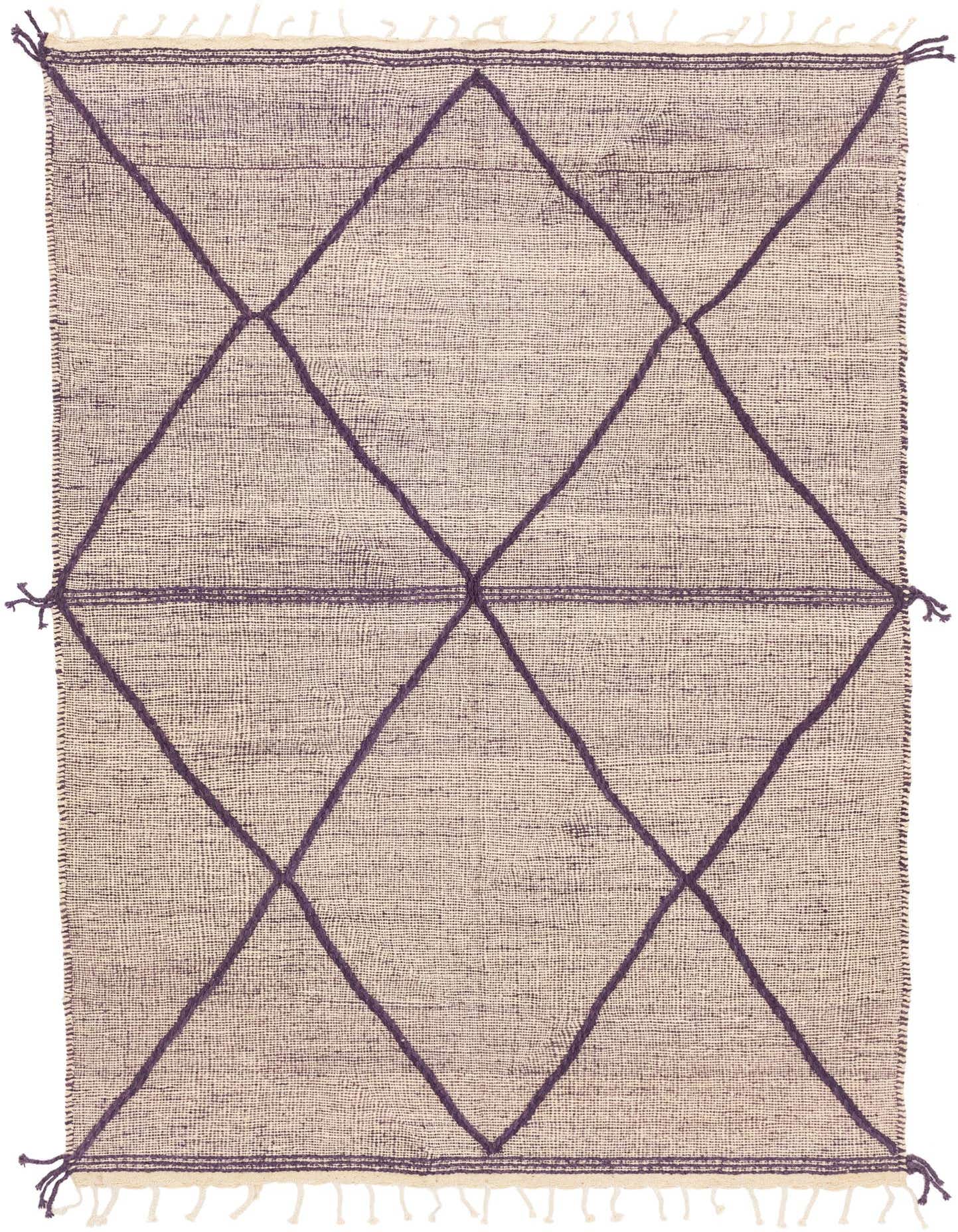 6' 7 x 9' 8 Hand Knotted Moroccan Wool Rug