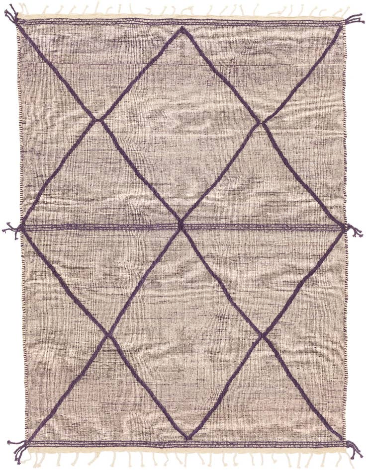 Detail image of 6' 7 x 9' 8 Hand Knotted Moroccan Wool Rug