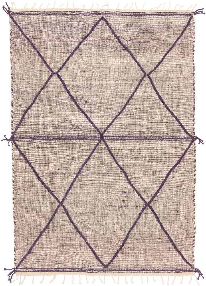 6' 7 x 9' 8 Hand Knotted Moroccan Wool Rug