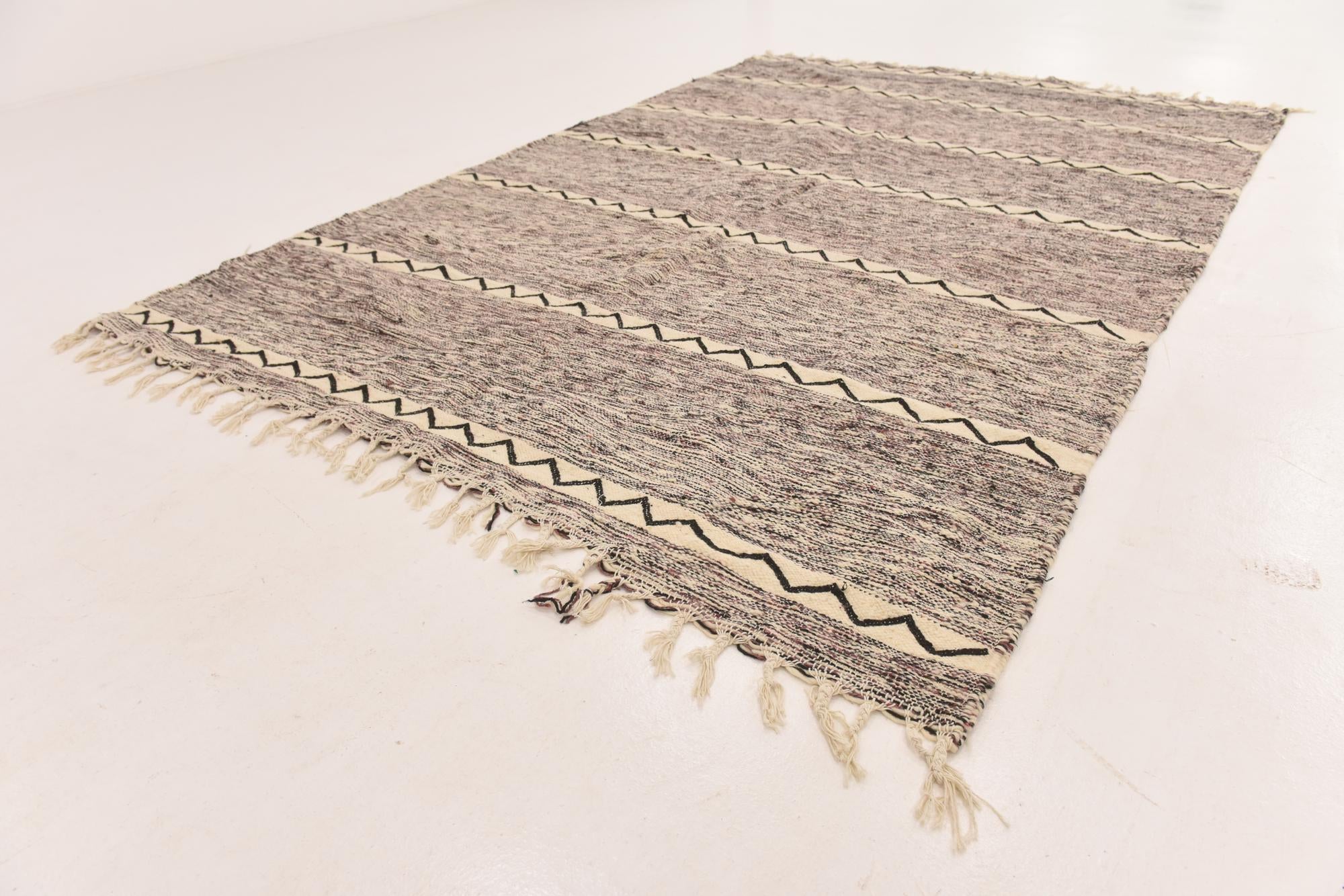 6' 11 x 10' 3 Hand Knotted Moroccan Wool Rug