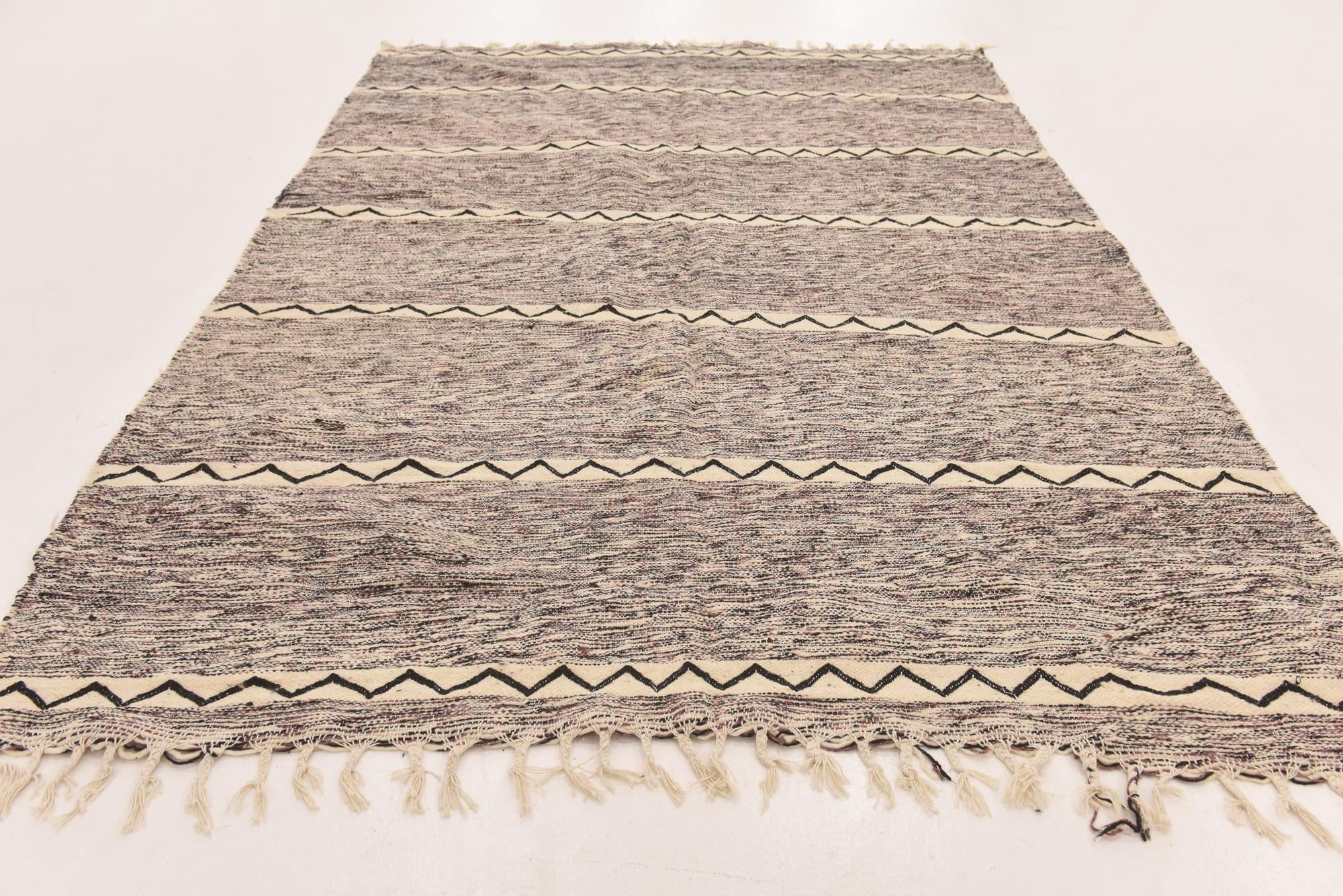6' 11 x 10' 3 Hand Knotted Moroccan Wool Rug