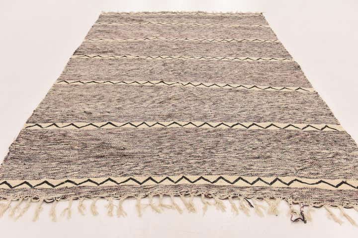 6' 11 x 10' 3 Hand Knotted Moroccan Wool Rug