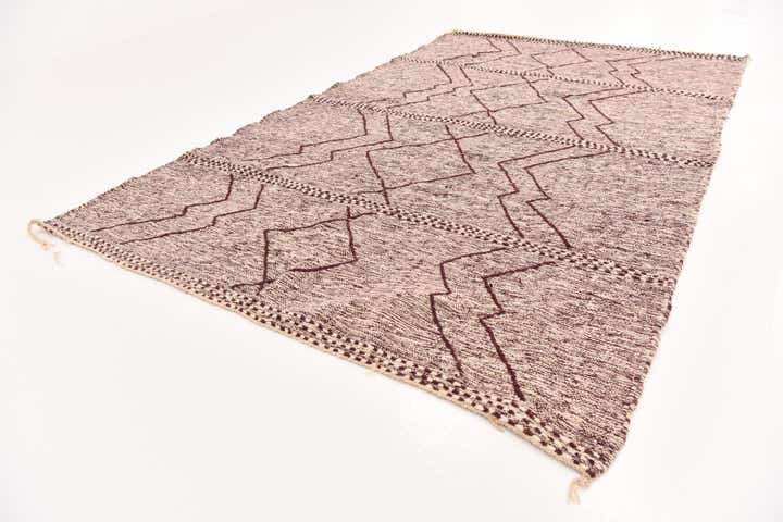 6' 4 x 10' Hand Knotted Moroccan Wool Rug