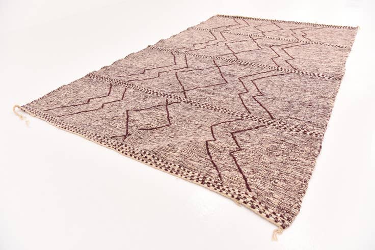 Detail image of 6' 4 x 10' Hand Knotted Moroccan Wool Rug