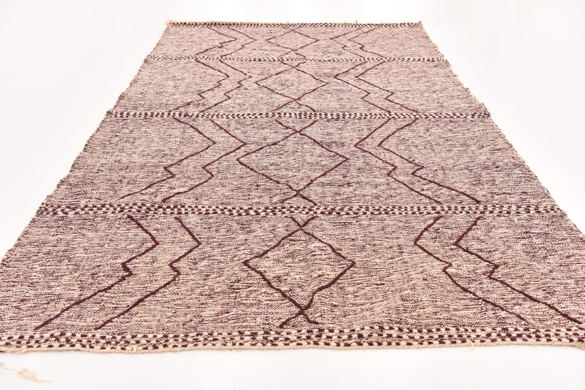 6' 4 x 10' Hand Knotted Moroccan Wool Rug